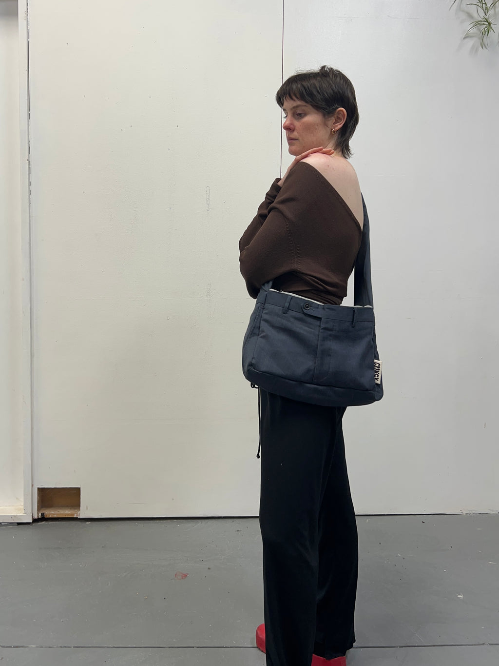 Dress Code iPad Kid Clinger - Blue/Grey Trousers image 3