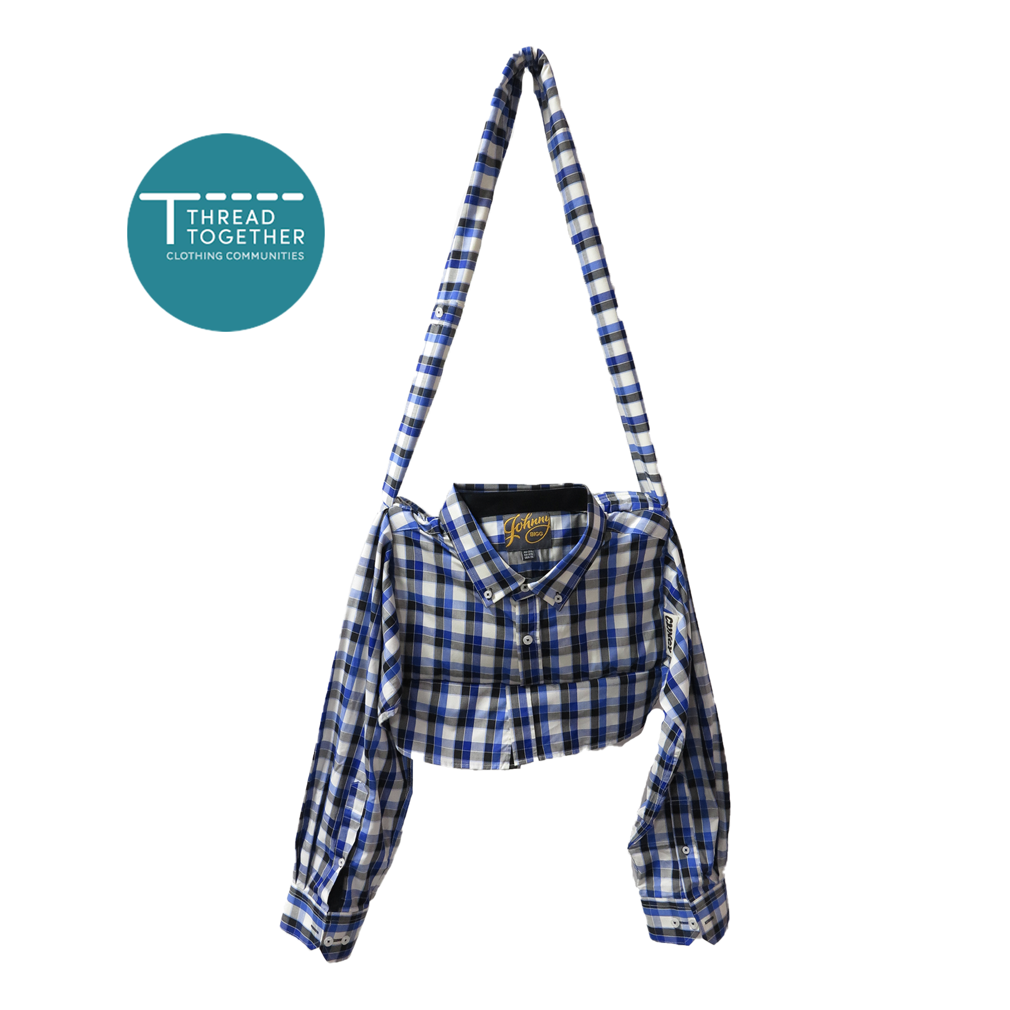 Dress Code iPad Kid Clinger - Blue Check Shirt image 0