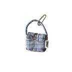 Small plaid bag keychain with caribiner