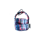 Plaid ear buds case with a carabiner