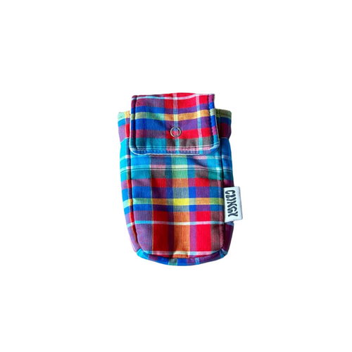 Colourful plaid pouch